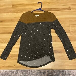 Maurices size XS polka dot long sleeve